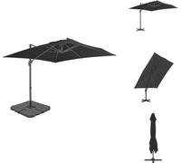 vidaXL Parasol avec pied Anthracite - Parasols & ombrelles