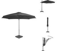 vidaXL Parasol avec pied Anthracite - Parasols & ombrelles