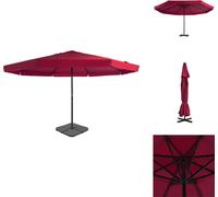 vidaXL Parasol avec pied rouge - Parasols & ombrelles