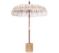 vidaXL Parasol balinais avec socle Crème 185 x 185 x 260 cm