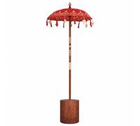 vidaXL Parasol balinais avec base 2 pièces Rouge