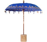 vidaXL Parasol balinais avec socle Bleu 215 x 215 x 260 cm