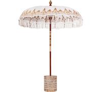 vidaXL Parasol balinais avec socle Crème 185 x 185 x 260 cm
