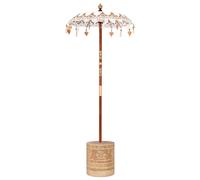 vidaXL Parasol balinais avec socle Crème 95 x 95 x 260 cm