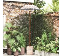 vidaXL Parasol balinais avec socle Crème 95 x 95 x 260 cm