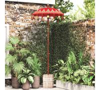 vidaXL Parasol balinais avec socle rouge 95 x 95 x 260 cm