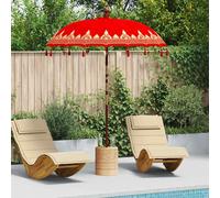vidaXL Parasol balinais rouge 185 x 185 x 260 cm