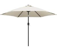 vidaXL Parasol blanc sable 3 m mât acier
