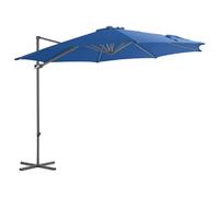 vidaXL Parasol bleu azuré 300 cm acier