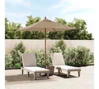 vidaXL Parasol Bois Taupe