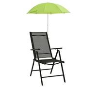 vidaXL Parasol chaise camping - Vert