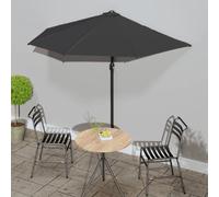 vidaXL Parasol de balcon - 270x144x222 cm - Noir