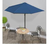 vidaXL Parasol de balcon Demi Bleu mât aluminium 300×155×223 cm