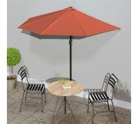 vidaXL Parasol de Balcon avec Mât en Aluminium Parasol de Patio Jardin Terrasse Anti-UV Anti-décoloration Extérieur Terre 312499 Orange G