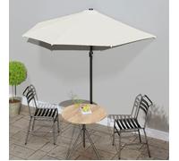 vidaXL Parasol de balcon semi-circulaire 270 x 144 cm mât en aluminium sable