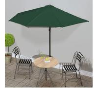 vidaXL Parasol de balcon demi 300x155 cm mât en aluminium Vert