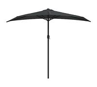 vidaXL Parasol de Balcon et mât en Aluminium Anthracite 270x144cm Demi