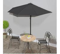 vidaXL Parasol de balcon Demi 270x144 cm mât en aluminium Anthracite