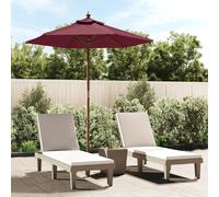 vidaXL Parasol de jardin 196x231 cm - Rouge bordeaux