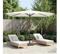 Parasol de jardin vidaXL 200 x 300 cm en polyester, carré, couleur crème