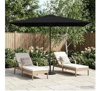 Parasol de jardin vidaXL 200 x 300 cm, polyester, rectangulaire, noir