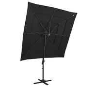 vidaXL Parasol de jardin 250x250 cm - Noir