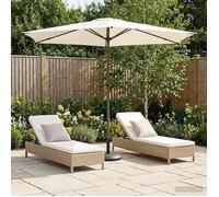 vidaXL Parasol de jardin 270 x 270 cm Polyester Rectangulaire Crème 42036186
