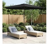 vidaXL, parasol de jardin, 270 x 270 cm, polyester, forme rectangulaire, noir