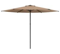 vidaXL, parasol de jardin, 300 x 300 cm, polyester, rectangulaire, couleur taupe