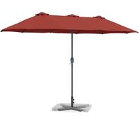 vidaXL Parasol de jardin terre cuite 370 x 197 x 239 cm polyester et aluminium