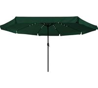 vidaXL, parasol de jardin, 395 x 395 x 245 cm, polyester, forme ronde, couleur verte
