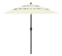 vidaXL Parasol avec mât en aluminium 3 couches couleur sable 2,5 m