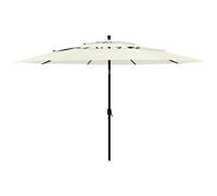 vidaXL Parasol de jardin à 3 niveaux - Sable 3,5 m