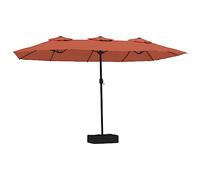 vidaXL Double parasol rouge terracotta 449x265 cm