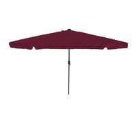 vidaXL Parasol de jardin à LED ø395x245 cm - Rouge bordeaux