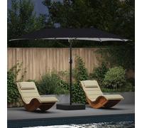 vidaXL Parasol de jardin anthracite 385 x 209 x 244 cm Polyester