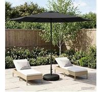 Parasol de jardin vidaXL avec pied, 300 x 300 cm, polyester, à angle droit