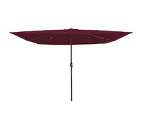 vidaXL Parasol de jardin avec LED 300 cm - Bordeaux