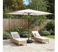 Parasol de jardin vidaXL avec lumières LED et socle, 200 x 300 cm