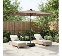 Parasol de jardin vidaXL avec lumières LED et socle, 200 x 300 cm