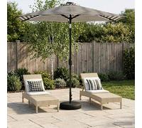Parasol de jardin vidaXL avec lumières LED et socle, 230 x 230 cm