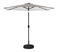 Parasol de jardin vidaXL avec lumières LED et socle, 270 x 270 cm