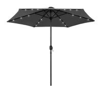 vidaXL Parasol avec éclairage LED et mât en aluminium 270 cm Anthracite