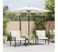 vidaXL Parasol de jardin avec mât en acier blanc 268x268x226 cm, parasol, parasol d'extérieur, parasol de patio, parapluie, 4005104