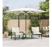vidaXL Parasol de jardin avec mât en acier blanc 288x288x225 cm 4005108