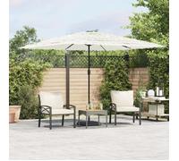 vidaXL Parasol de jardin avec mât en acier blanc 290x290x238 cm 4005085