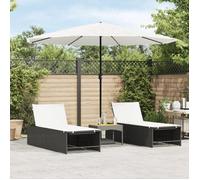 vidaXL Parasol de jardin avec mât en acier blanc 324x324x247 cm