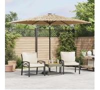 vidaXL Parasol de jardin avec mât en acier marron 288x288x225 cm, parasol, parasol d'extérieur, parasol de patio, parapluie, 4005105