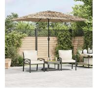 vidaXL Parasol de jardin avec mât en acier marron 300x200x250 cm 4005093