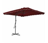 vidaXL Parasol de Jardin avec Mât en Acier, Pare-soleil de Patio, Abri de Soleil, Parasol de Terrasse Extérieur, Rouge 312514